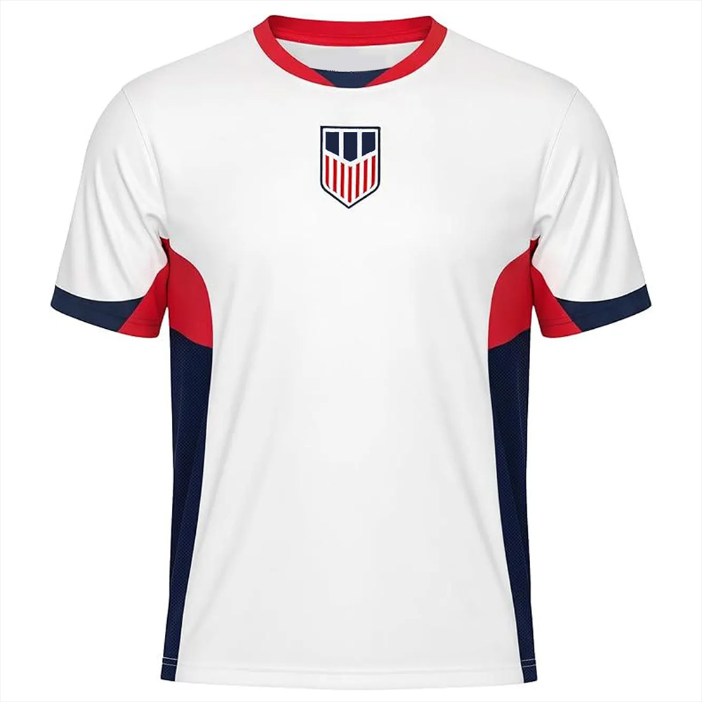 Street Fashion Game - 2026年アメリカサッカーゲームサッカーTシャツホームチームサマーラウンドネック通気性ジャージーファッション女性男性ハイストリートオーバーサイズTシャツ