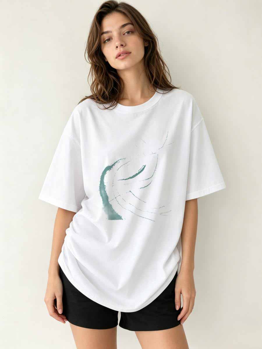 Urban Street Fashion Photography - Tシャツ ストリートショット レディース コットン 半袖 夏