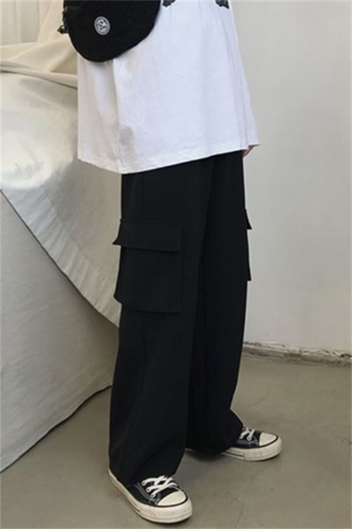 Techwear Pants Tactical - 黒メンズヒップホップカーゴパンツカジュアル夏固体複数ポケットズボンクールリボン Techwear 学生スウェットパンツ男の子