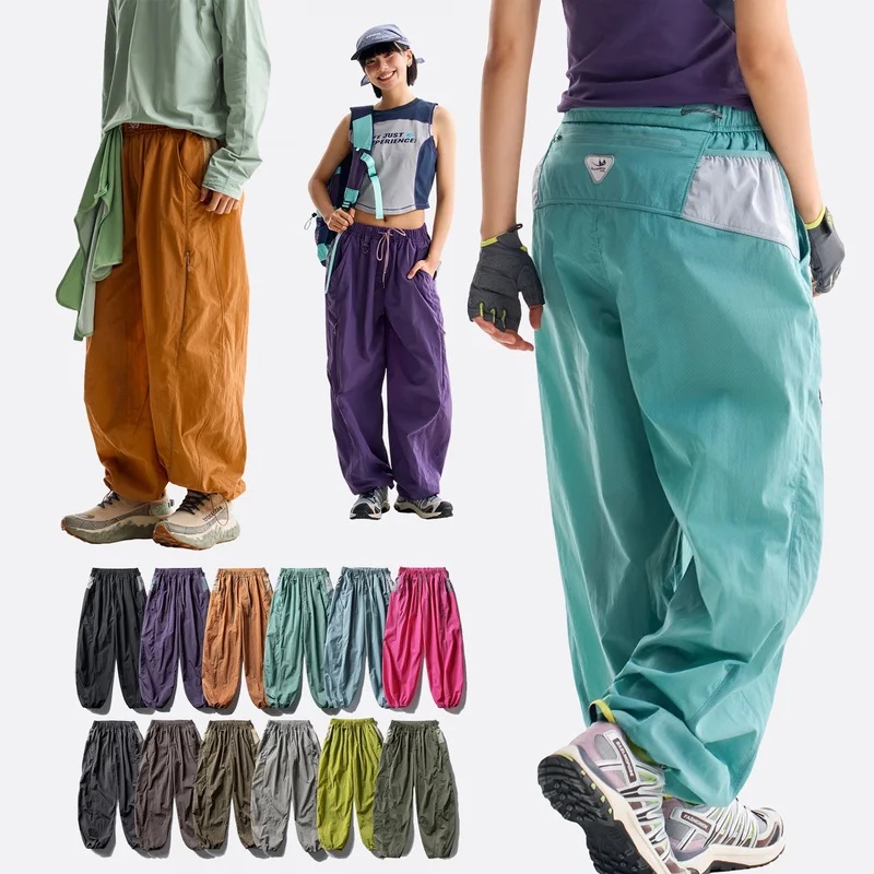 Techwear Pants Tactical - アウトドアスポーツカジュアルトラックパンツ男性女性軽量ハイキング通気性防水速乾ルーズテックウェアカーゴパンツズボン