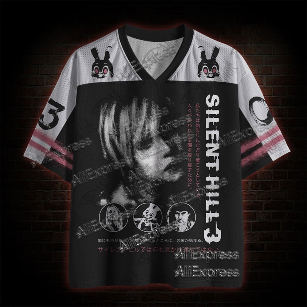 Street Fashion Tshirt - 売れ筋ストリートファッション速乾メッシュスポーツウェア、大人と子供用のVネック通気性Tシャツ、ホラー映画シリーズ