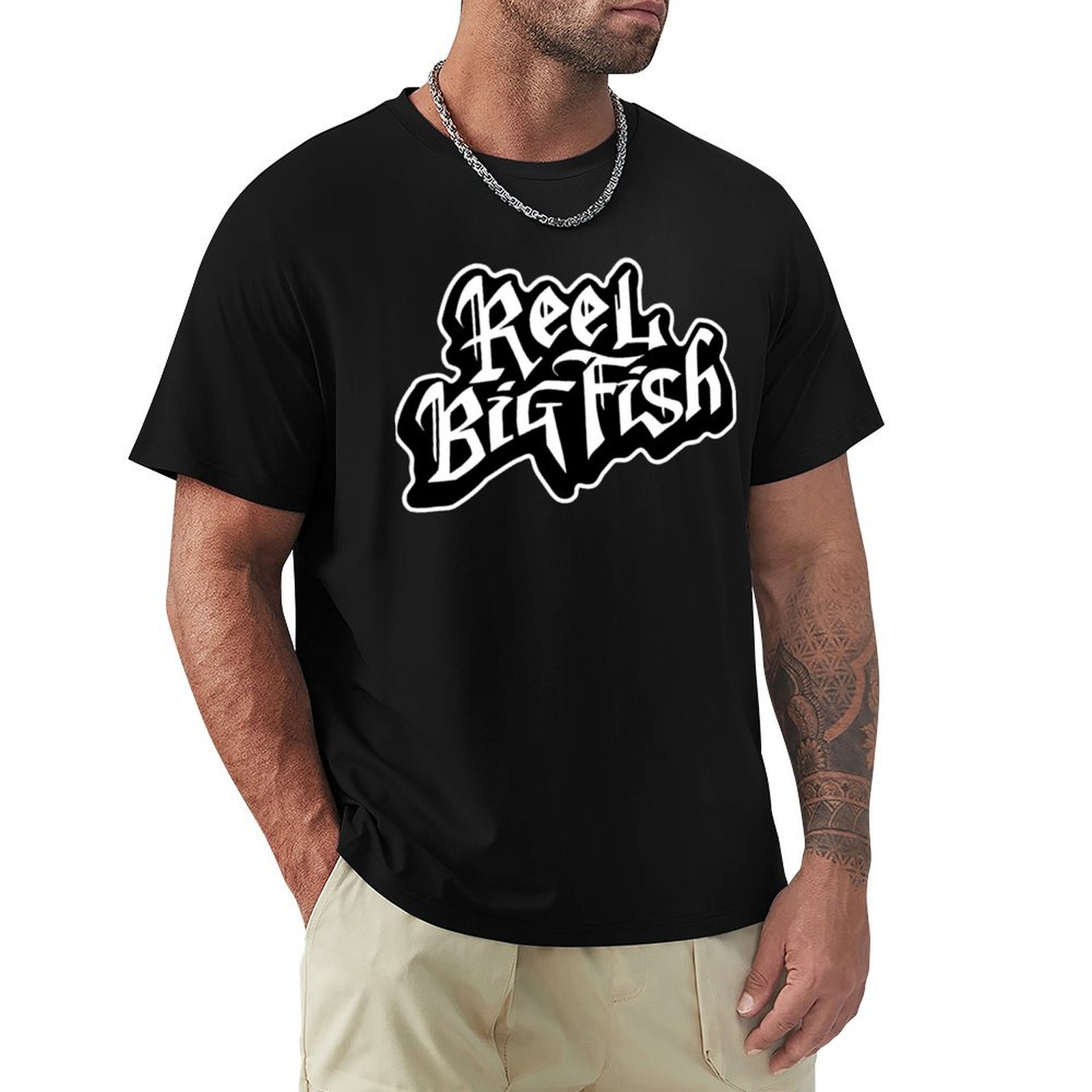 Street Fashion Reels - リールビッグフィッシュTシャツ ストリートファッション カジュアルTシャツ