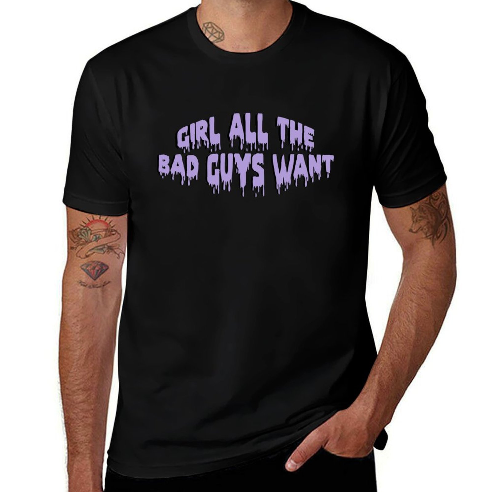 Street Fashion Guys - ガール・オール・ザ・バッド・ガイズ・ワント Tシャツ ストリートファッション カジュアルTシャツ
