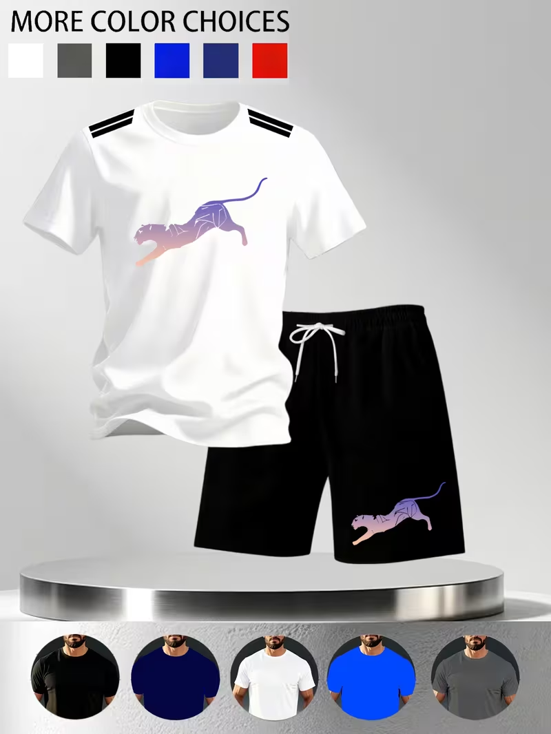 Street Fashion In China - 新しいストリートトレンディメンズ夏通気性スポーツウェア半袖ショーツ軽量速乾性快適ファッショナブルスポーツ