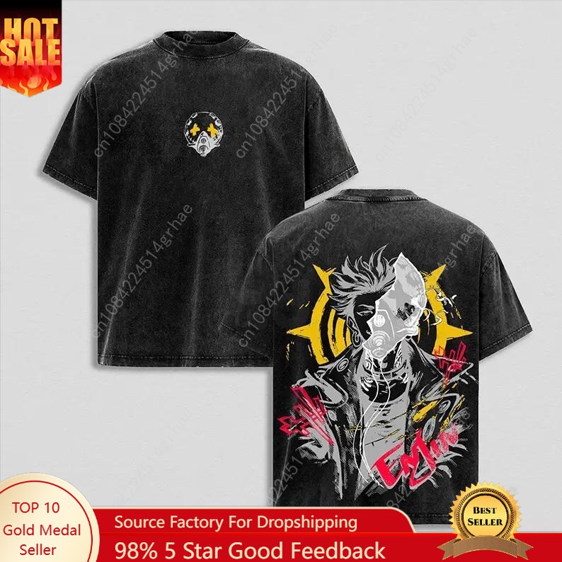 Street Fashion Tshirt - Gachiakuta ヴィンテージアニメウォッシュシャツアニメ愛好家 Tシャツギフトグラフィックプリント Tシャツオーバーサイズファッション男性女性ストリート Tシャツ