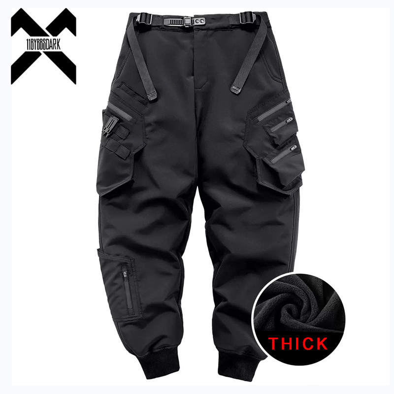 メンズマルチポケットカーゴパンツ,暖かい戦術的な服,ヒップホ - Techwear Pants Tactical のレビューと価格