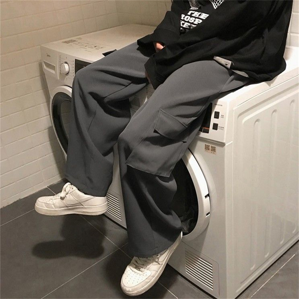 黒メンズヒップホップカーゴパンツカジュアル夏固体複数ポケット - Techwear Pants Tactical のレビューと価格