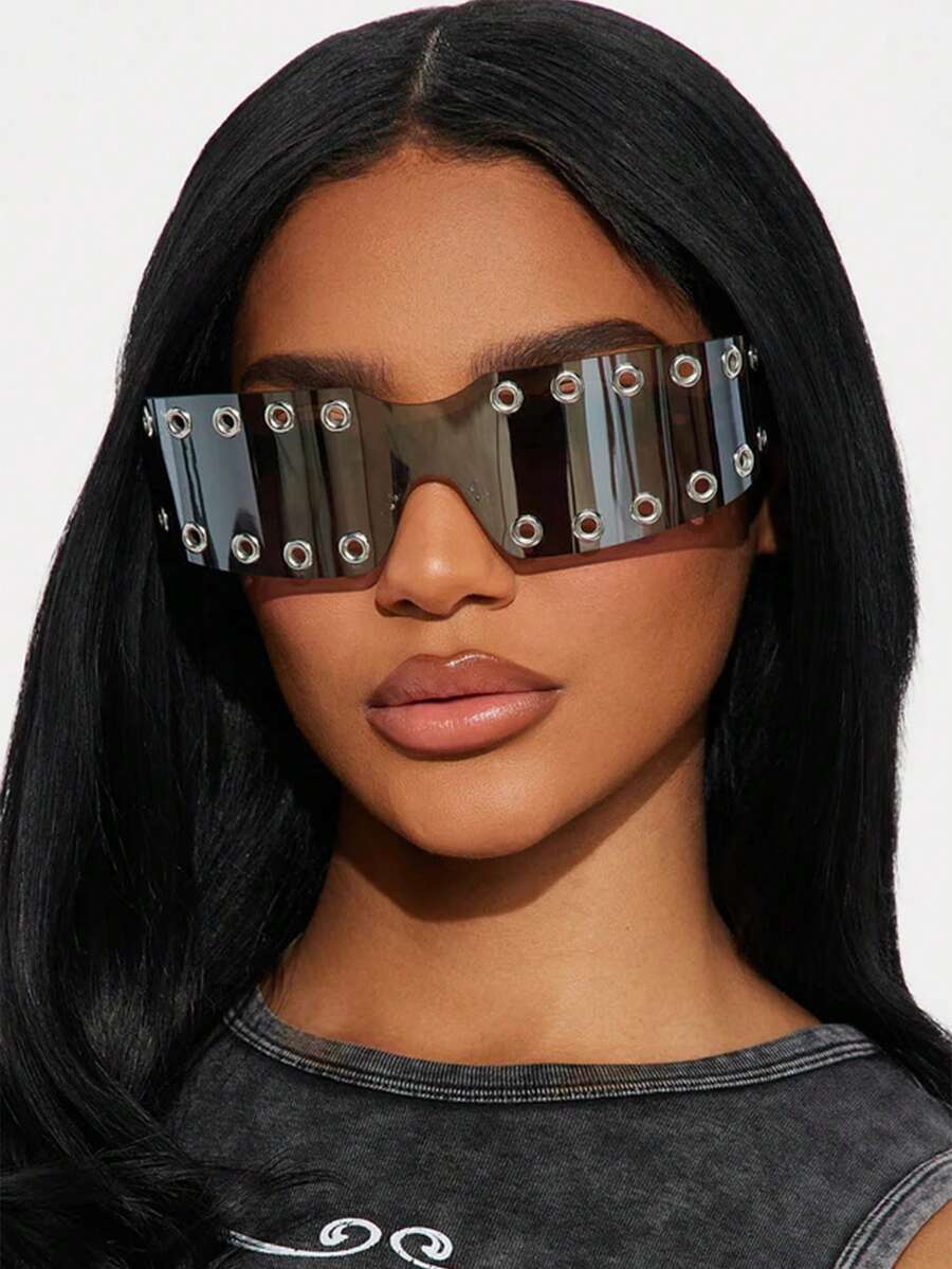 1ピースフレームレスオールインワンファッショングラス、パーソ - Street Fashion Photography のレビューと価格