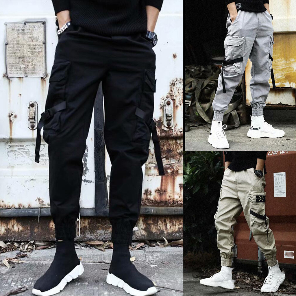 ルーズフィットカーゴパンツ メンズ ストリートウェア トレン - Techwear Pants Tactical のレビューと価格