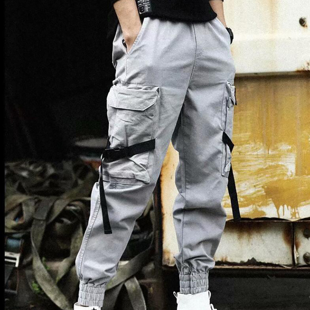 ルーズフィットカーゴパンツ メンズ ストリートウェア トレン - Techwear Pants Tactical のレビューと価格