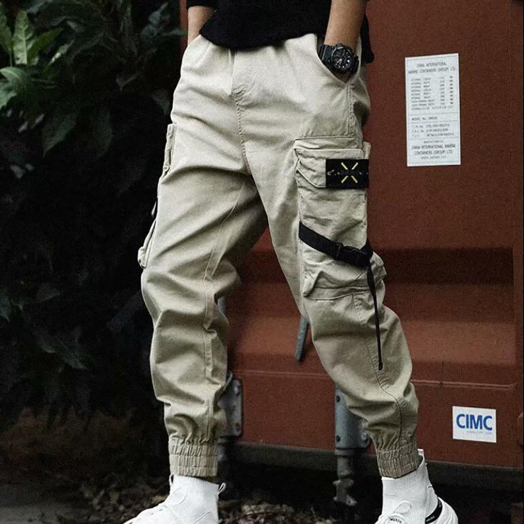 ルーズフィットカーゴパンツ メンズ ストリートウェア トレン - Techwear Pants Tactical のレビューと価格