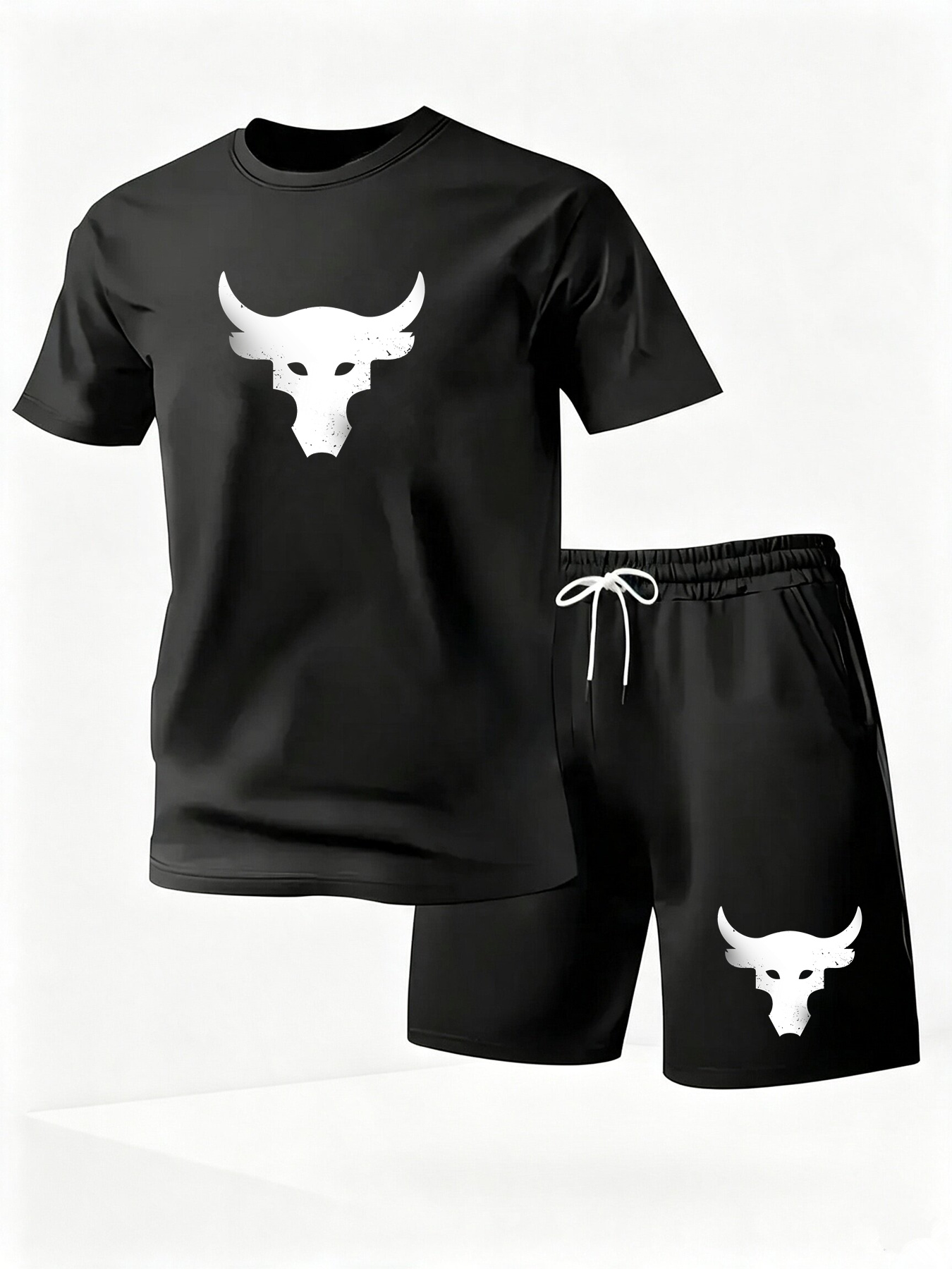 夏用メンズ速乾カジュアル半袖Tシャツ＆ショートパンツセット  - Street Fashion Tshirt のレビューと価格