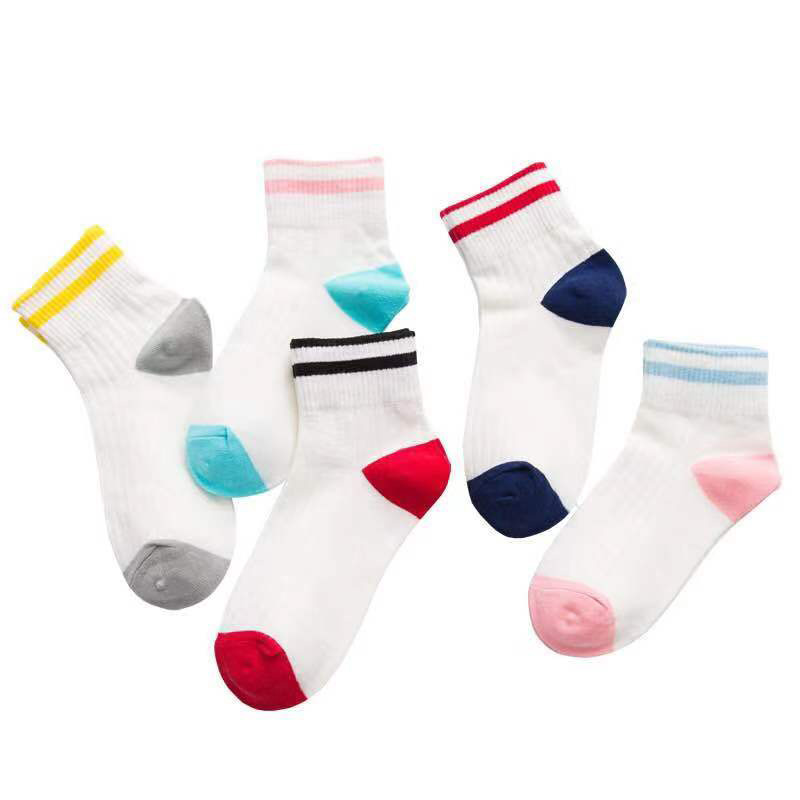 3 ペア韓国のかわいいストライプ綿靴下女性カレッジスタイルレ - Street Fashion Youtube のレビューと価格
