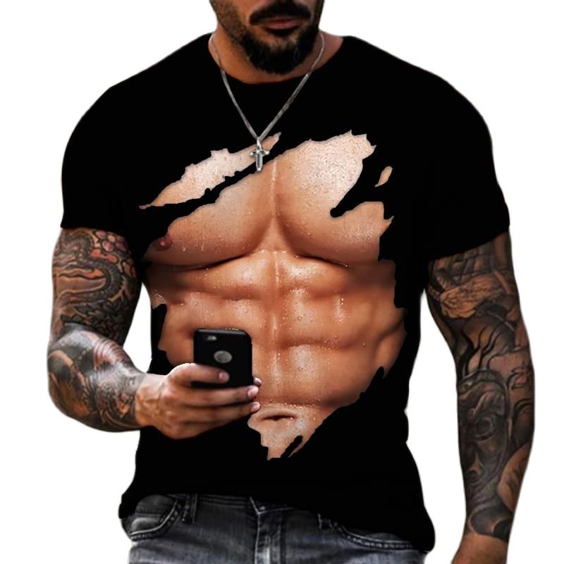 男性と女性のための3Dプリントされたマッスルシャツ,高品質の - Street Fashion Guys のレビューと価格