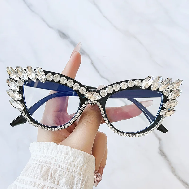 レトロなキャッツアイダイヤモンドカット老眼鏡,老眼,シンプル - Street Fashion Photography のレビューと価格
