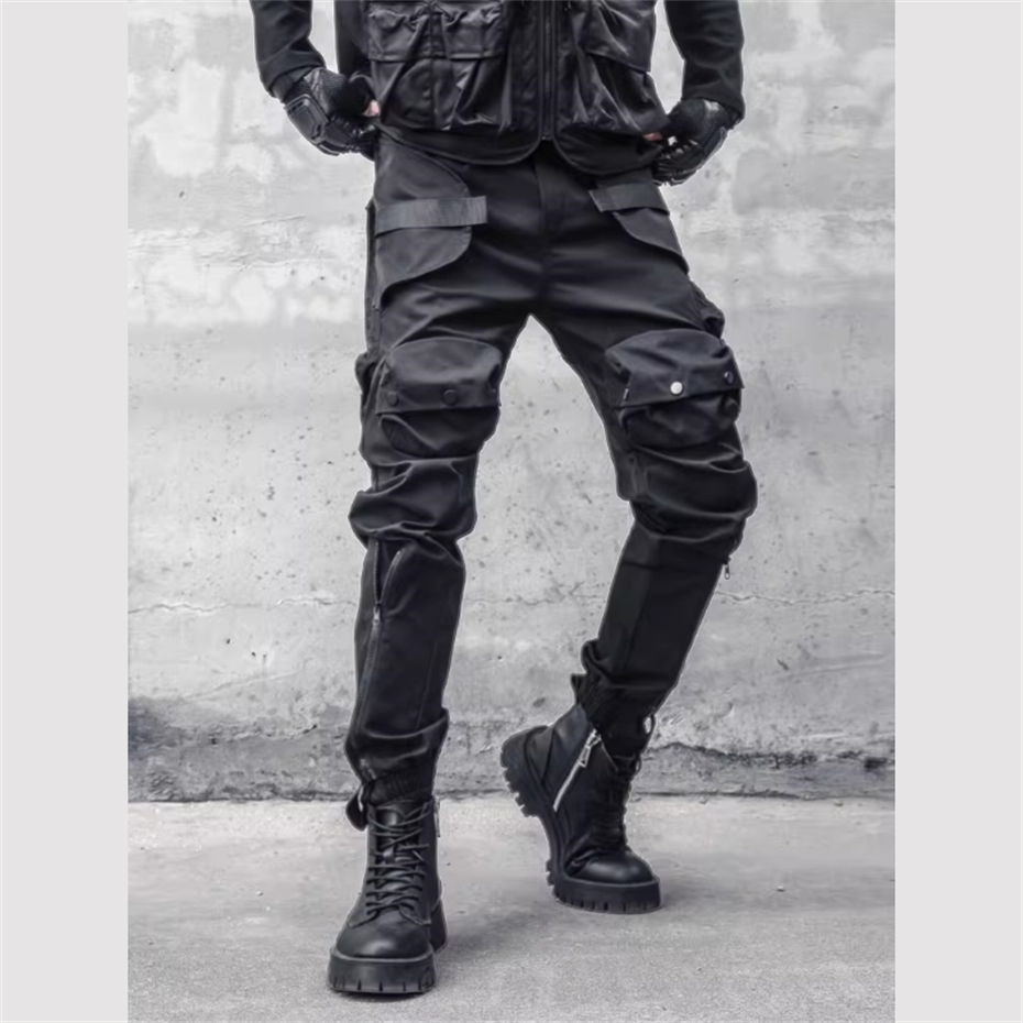 メンズジッパーポケットカーゴパンツ、タクティカルテクウェア、 - Techwear Pants Tactical のレビューと価格