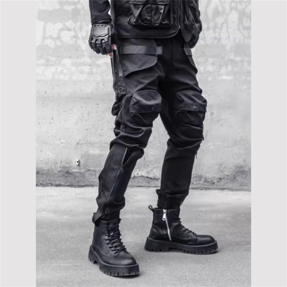 メンズジッパーポケットカーゴパンツ、タクティカルテクウェア、 - Techwear Pants Tactical のレビューと価格