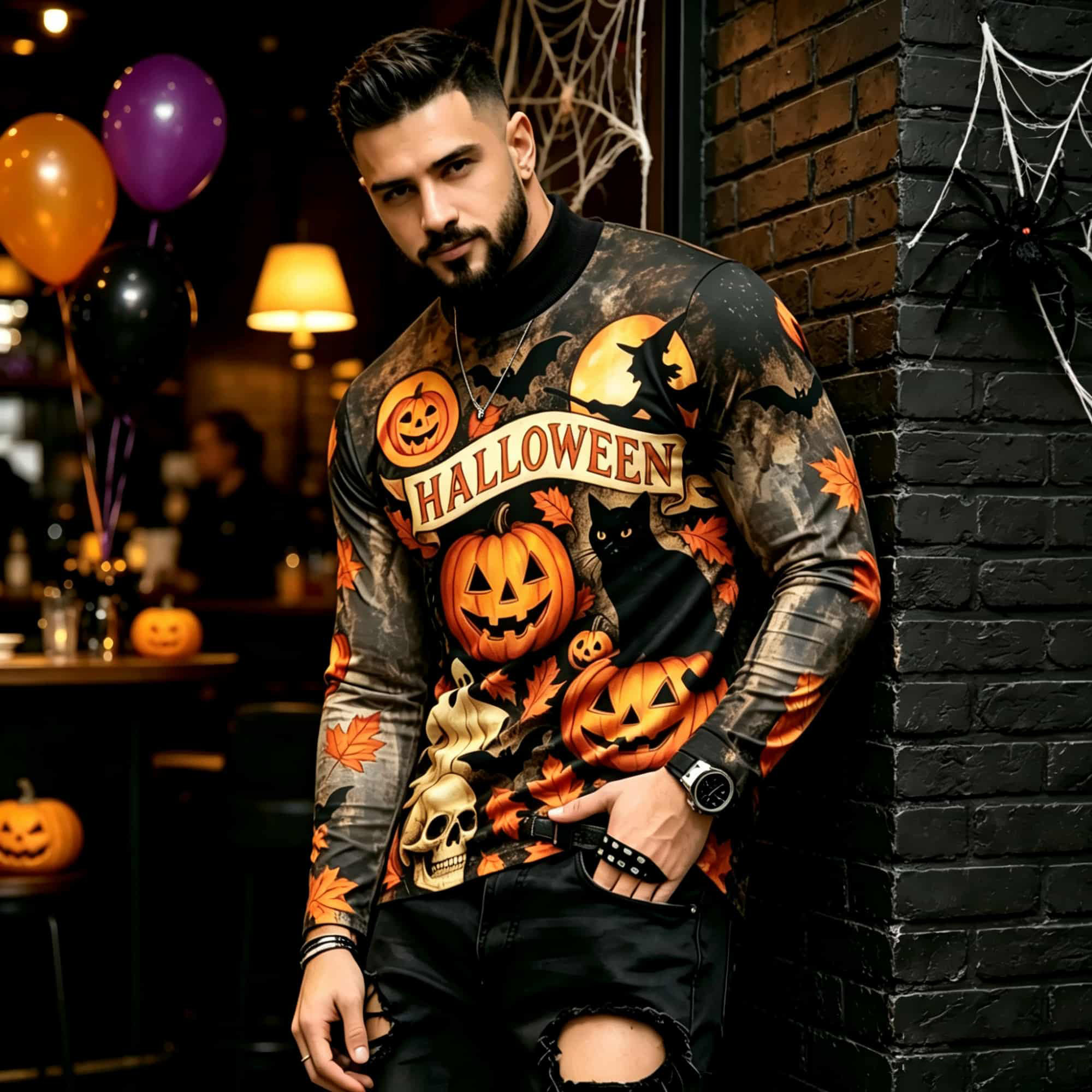 カジュアルファッションストリートスタイル ハロウィンプリント - Street Fashion Tshirt のレビューと価格