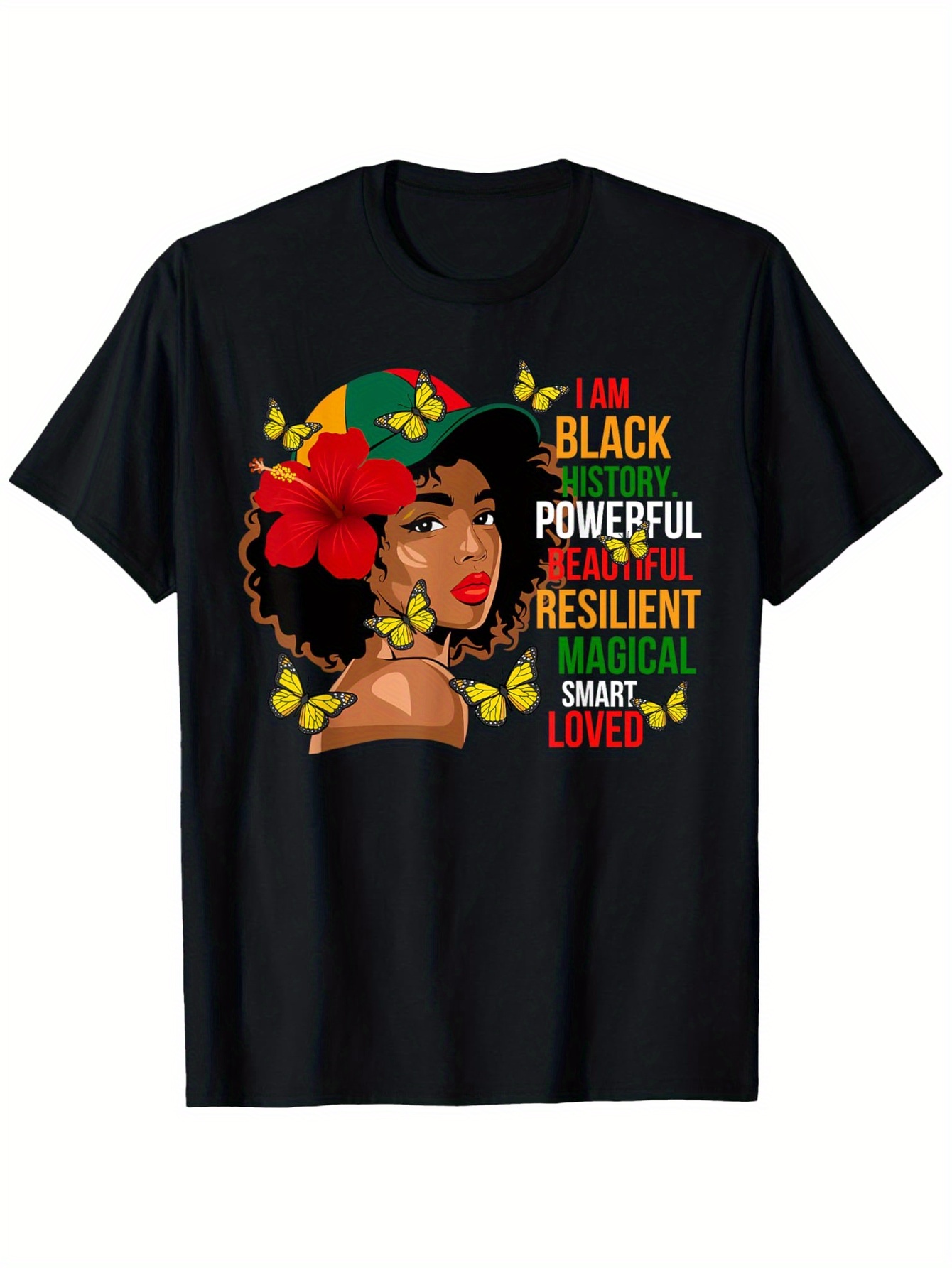 黒人文化のプライドを祝う黒人歴史月間女性用Tシャツ、ファッシ - Street Fashion History のレビューと価格