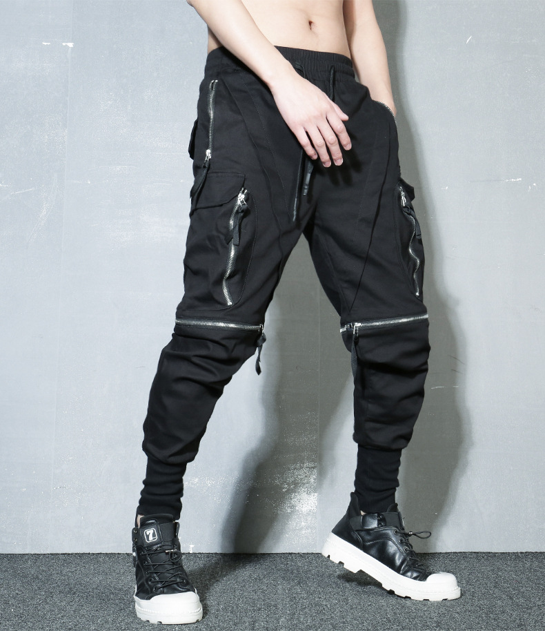 男性用の取り外し可能なカーゴパンツ,ヒップホップスタイルのス - Techwear Pants Tactical のレビューと価格